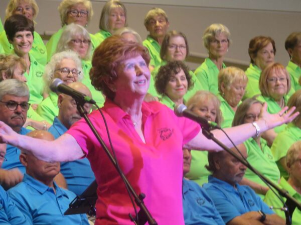 Ann Stockton belts out a song during the Villages Pops Chorus concert Ann Stockton belts out a song during the Villages Pops Chorus concert