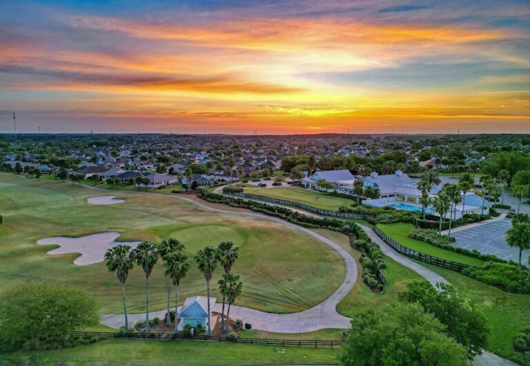 Dawn breaks over Mallory Hill Country Club in The Villages