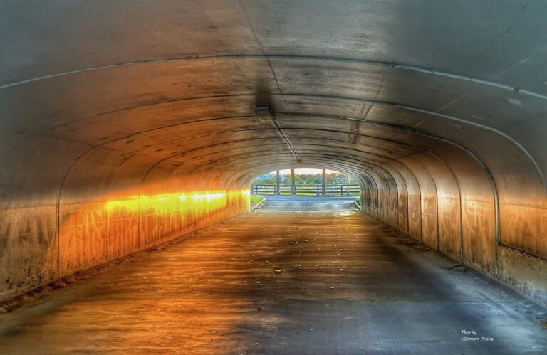 Tunnel sunrise by Sarasota Executive Golf Course in The Villages