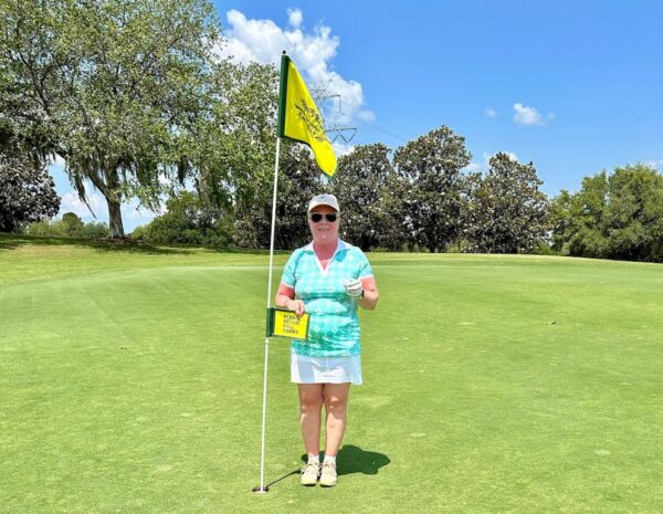 Cathy Fiorge recently got her first hole in one Cathy Fiorge recently got her first hole in one