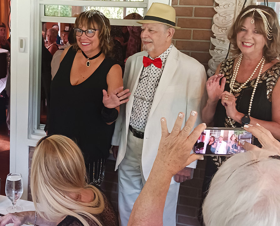Local patrons of The Rose Plantation dressed for the Flappers Era and joined in the fun