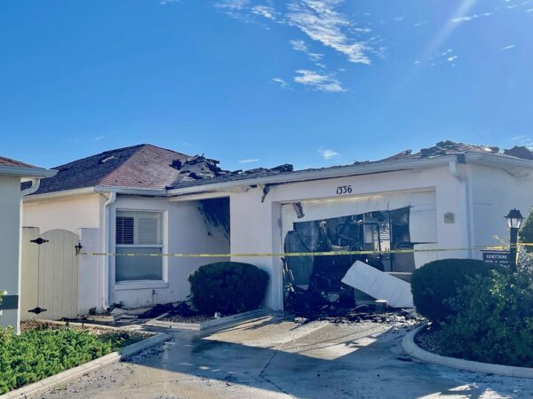 The home on La Jolla Circle in the Rio Grande Villas was heavily damage The home on La Jolla Circle in the Rio Grande Villas was heavily damage