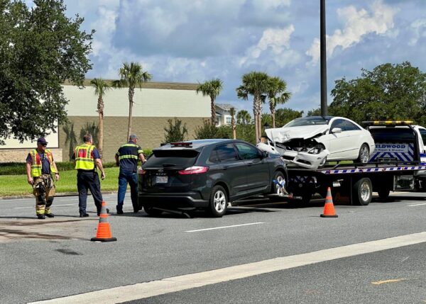 Two cars were towed from the scene of the crash on Buena Vista Boulevard Two cars were towed from the scene of the crash on Buena Vista Boulevard