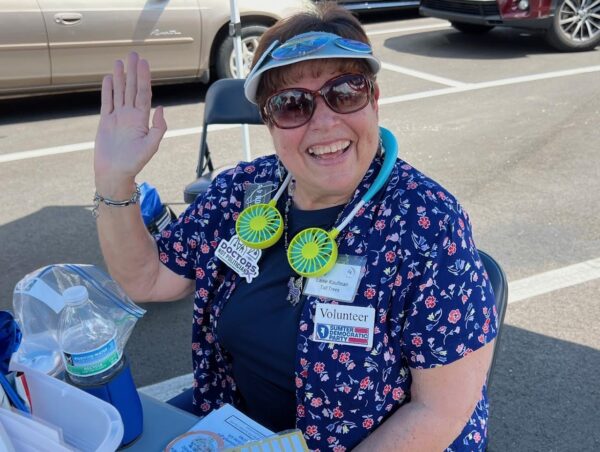 Lanie Kaufman of the Village of Tall Trees was working the educator s booth Lanie Kaufman of the Village of Tall Trees was working the educator s booth