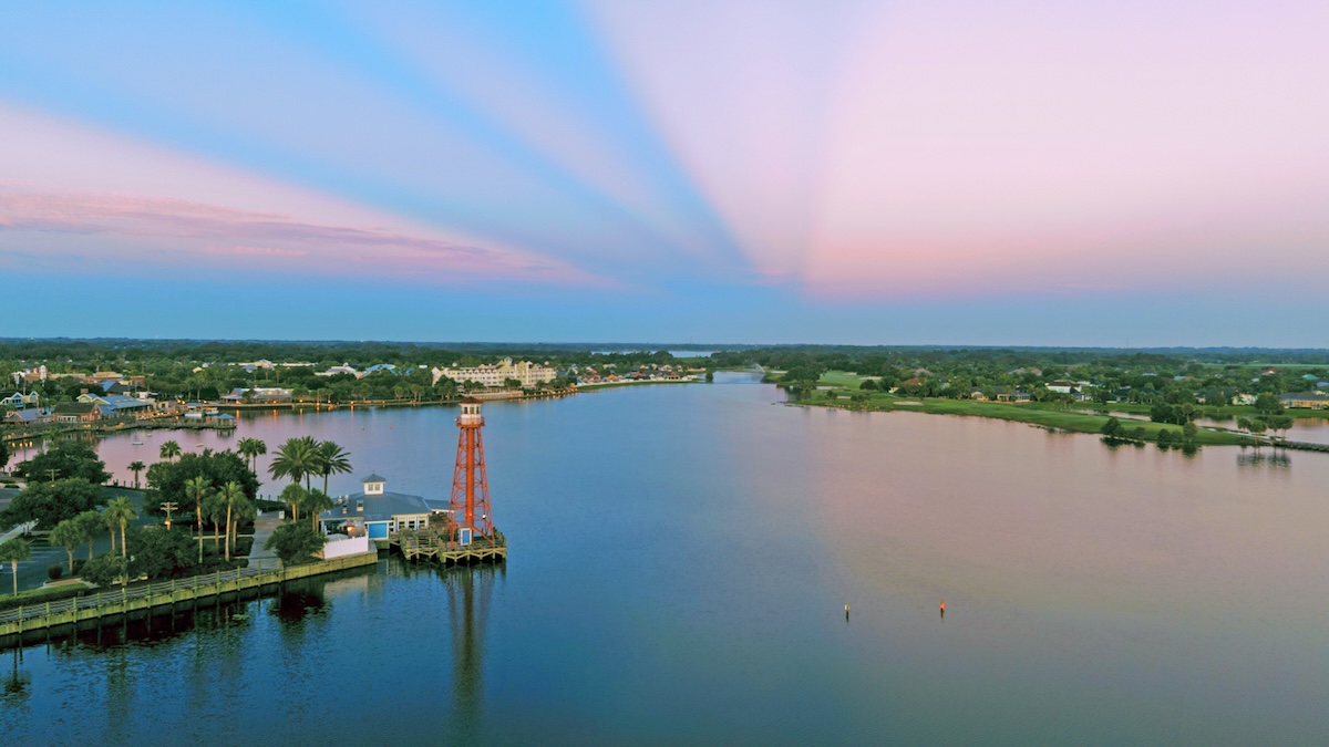 Sun coming up over Lake Sumter