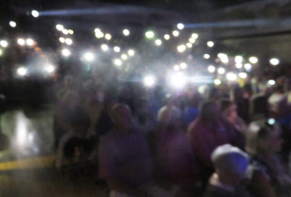 The crowd joined in on the song Long As I Can See the Light The crowd joined in on the song Long As I Can See the Light