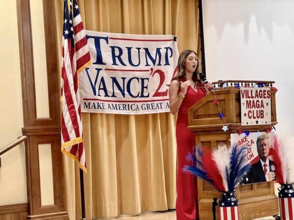 Julia Temple, 17 year old daughter of State Rep. John Temple, spoke at the MAGA Club event Julia Temple, 17 year old daughter of State Rep. John Temple, spoke at the MAGA Club event
