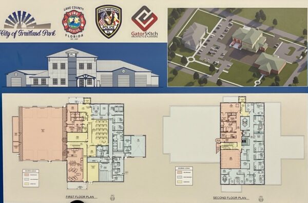 The new Public Saftey Building will have two stories and will be located between the City Hall and the Library. The new Public Saftey Building will have two stories and will be located between the City Hall and the Library.