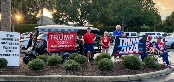 Trump supporters staged a protest at Lake Miona Recreation Center Trump supporters staged a protest at Lake Miona Recreation Center