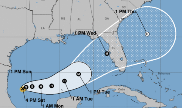 The National Hurricane Center released this diagram showing Milton s projected path in the Gulf of Mexico. The National Hurricane Center released this diagram showing Milton s projected path in the Gulf of Mexico.
