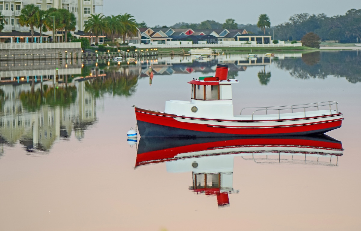 The decorative boat returns to Lake Sumter