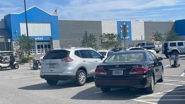 Two cars were spotted in the golf cart parking area at the Walmart in Summerfield. 2 Two cars were spotted in the golf cart parking area at the Walmart in Summerfield. 2