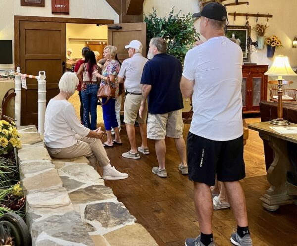 Voters lined up to vote at the Mulberry Grove Recreation Center Tuesday afternoon. Voters lined up to vote at the Mulberry Grove Recreation Center Tuesday afternoon.
