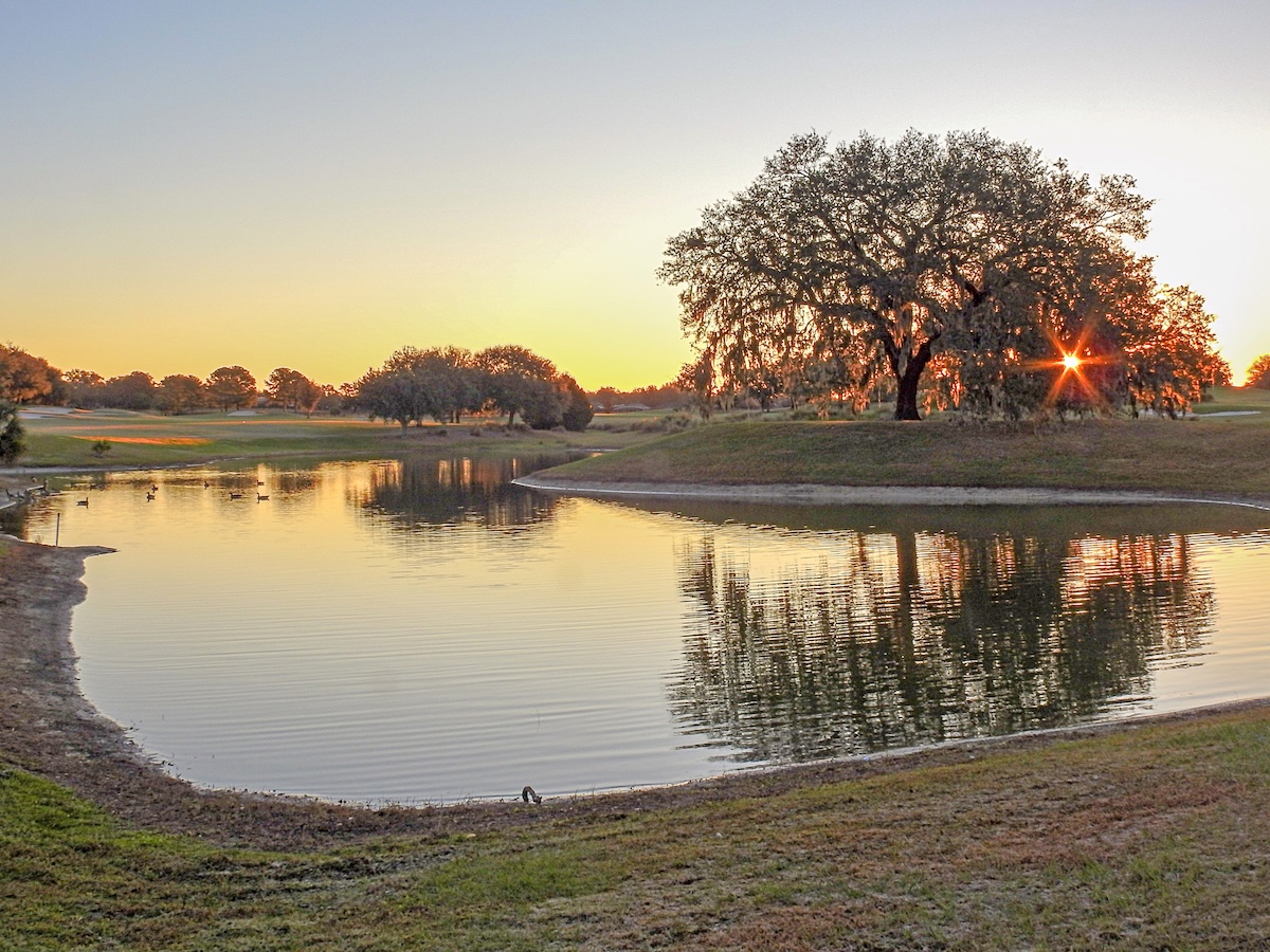 Beautiful sunrise over Briarwood Executive Golf Course