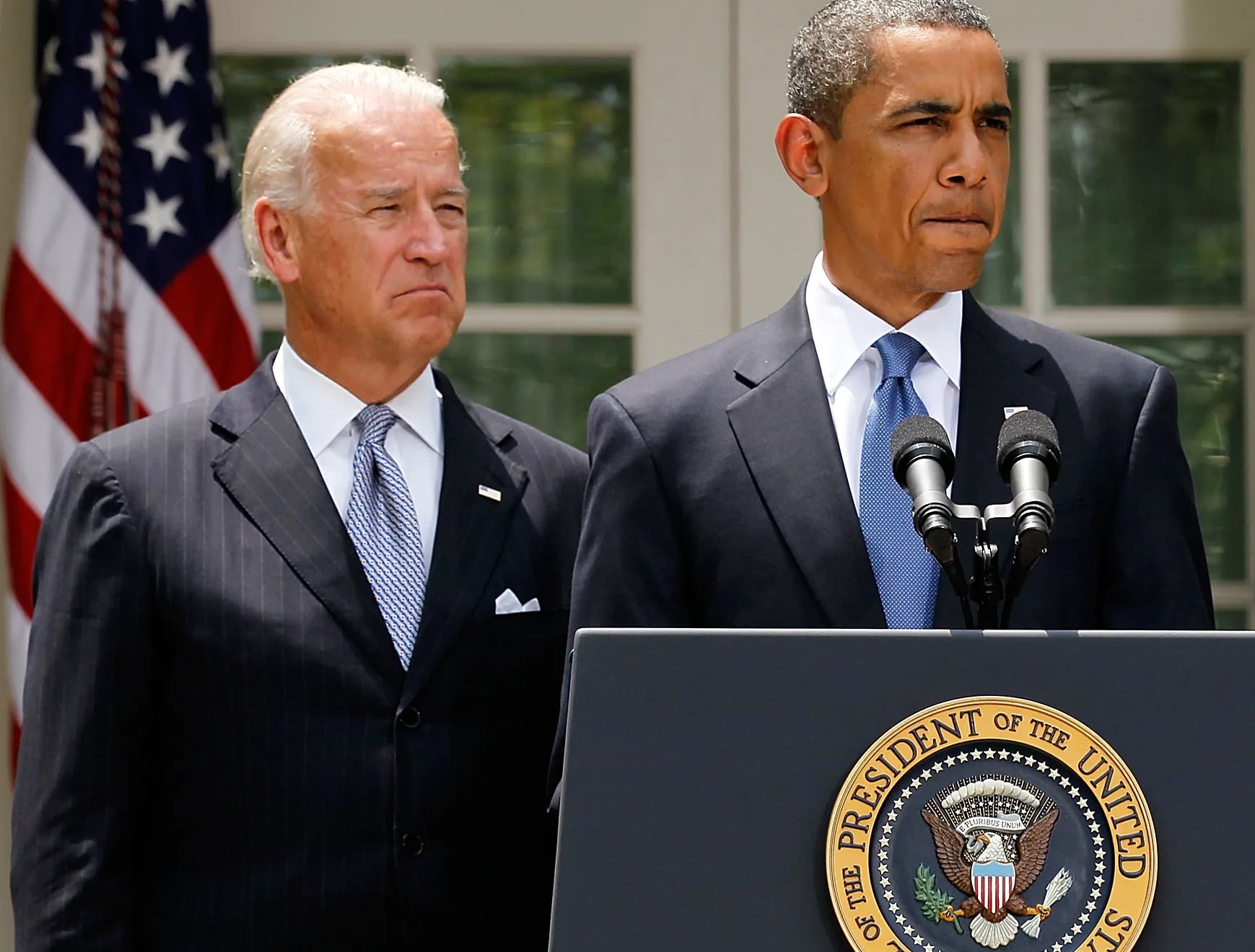 Biden and Obama