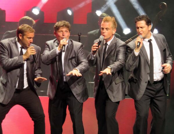 Clark Barrios second from left sinigng with the Atlantic City Boys. They return to he area on Jan 17 Clark Barrios second from left sinigng with the Atlantic City Boys. They return to he area on Jan 17