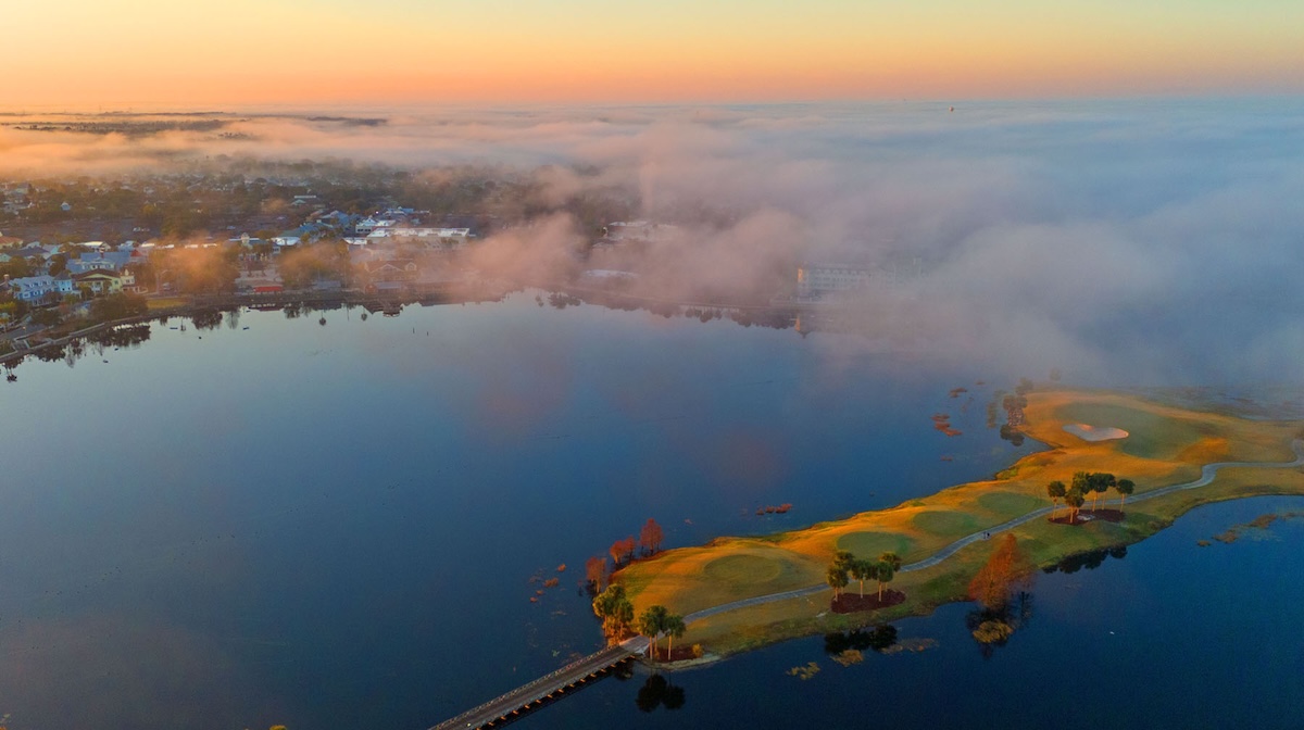 Foggy morning at Lake Sumter Landing