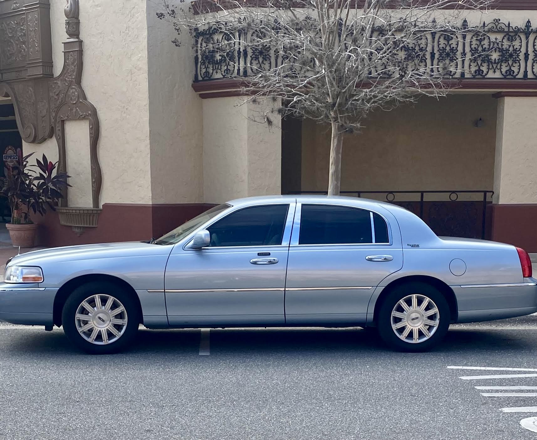 This car was parked over the line at Spanish Springs Town Square