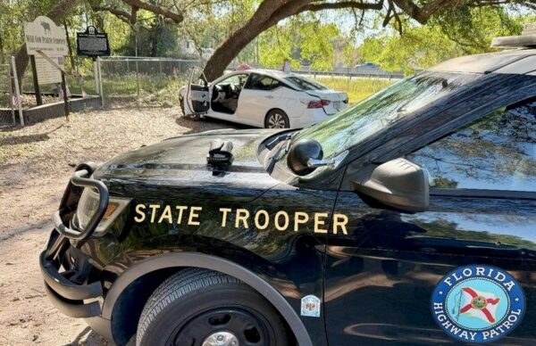 A car parked at the Wild Cow Prairie Cenetery raised the suspicions of a trooper with the Florida Highway Patrol A car parked at the Wild Cow Prairie Cenetery raised the suspicions of a trooper with the Florida Highway Patrol
