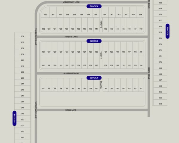 A layout for the homes at the new On Lake Ella subdivision. A layout for the homes at the new On Lake Ella subdivision.