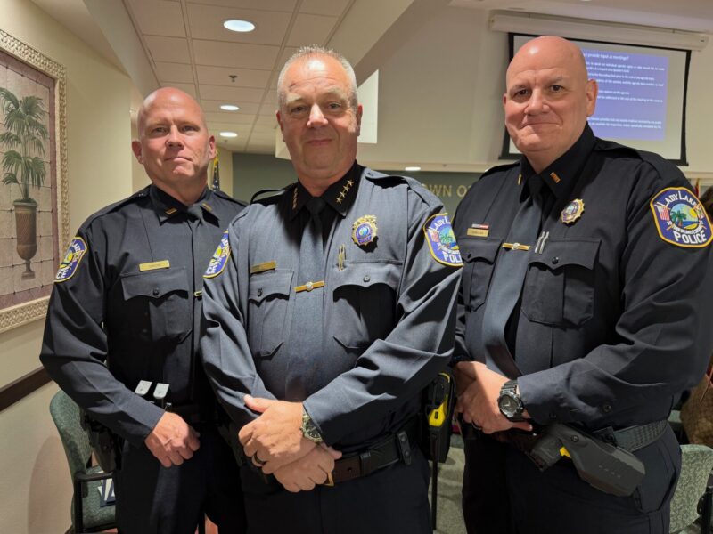 Lt. Allen Greene, Chief Steve Hunt, Lt. James Dunagan.