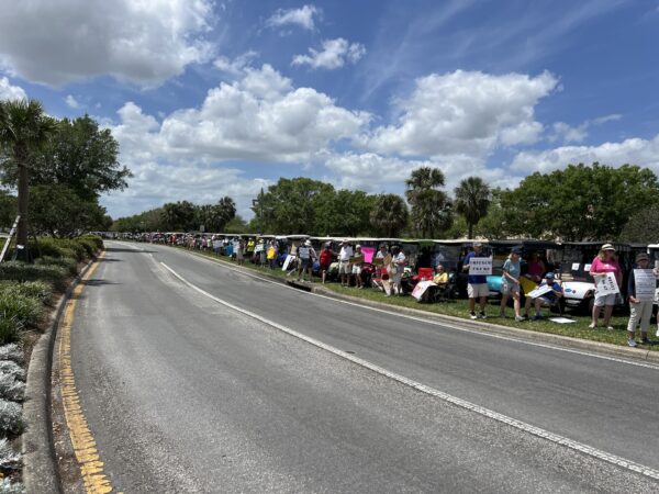 Hundreds of Villagers joined the nation wide Hands Off! our Social Security,Medicare and Medicaid protest Saturday Hundreds of Villagers joined the nation wide Hands Off! our Social Security,Medicare and Medicaid protest Saturday