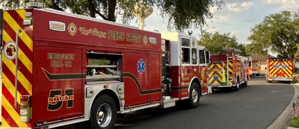 Multiple trucks from The Villages Public Safety Department responded to the fire in the Village of Winifred Multiple trucks from The Villages Public Safety Department responded to the fire in the Village of Winifred