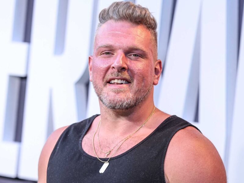 Pat McAfee at the premiere of "Quarterback" in 2023. The former NFL athlete currently hosts a sports talk show on ESPN.