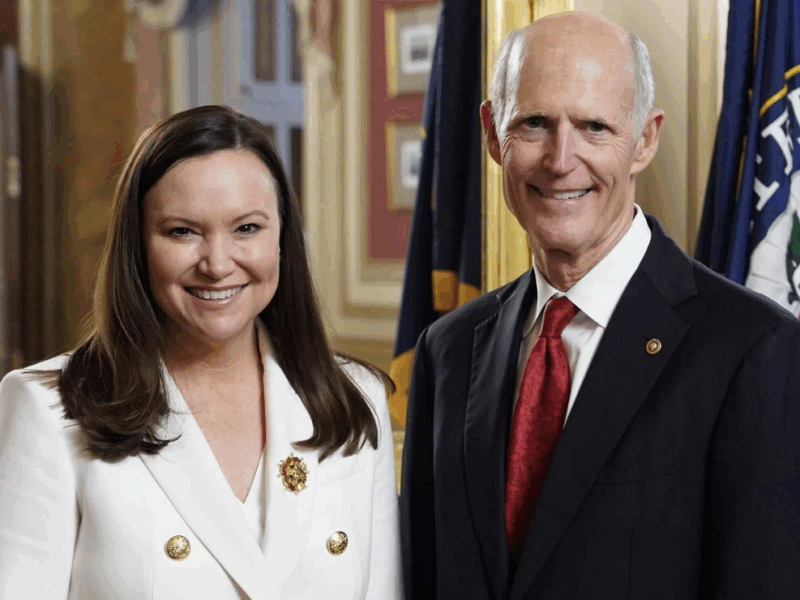Ashley Moody and Rick Scott