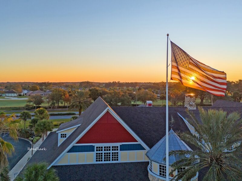 Beautiful sunrise over Lake Miona Regional Recreation Center