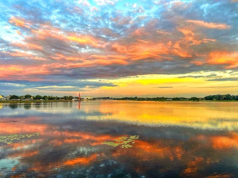 Sunrise over Lake Sumter viewed from the Morse Bridge