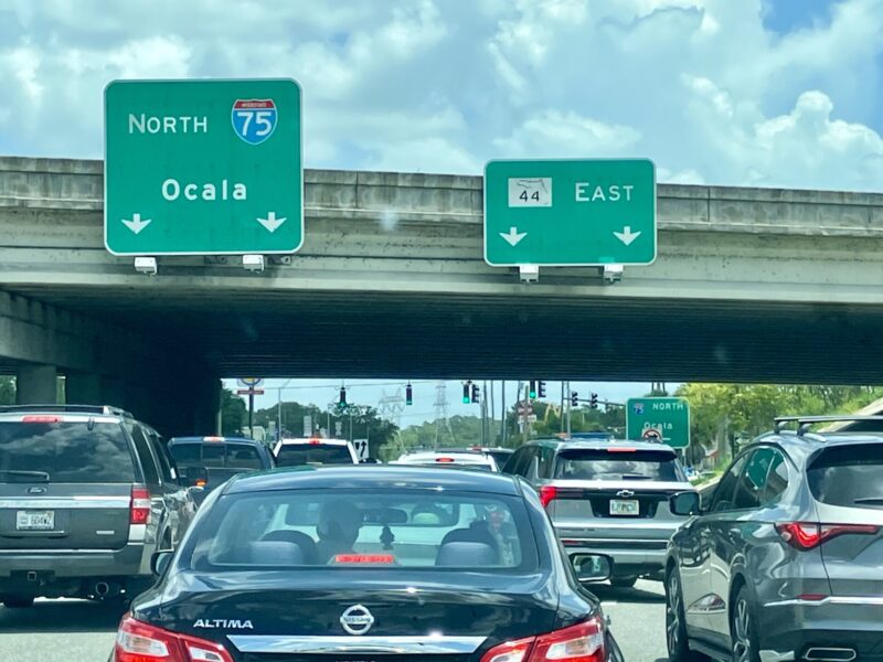 Traffic on State Road 44 at Interstate 75 in