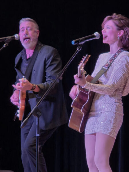 Annalyse McCoy and Ryan Dunn share a song on stage for the Paisans Club Annalyse McCoy and Ryan Dunn share a song on stage for the Paisans Club