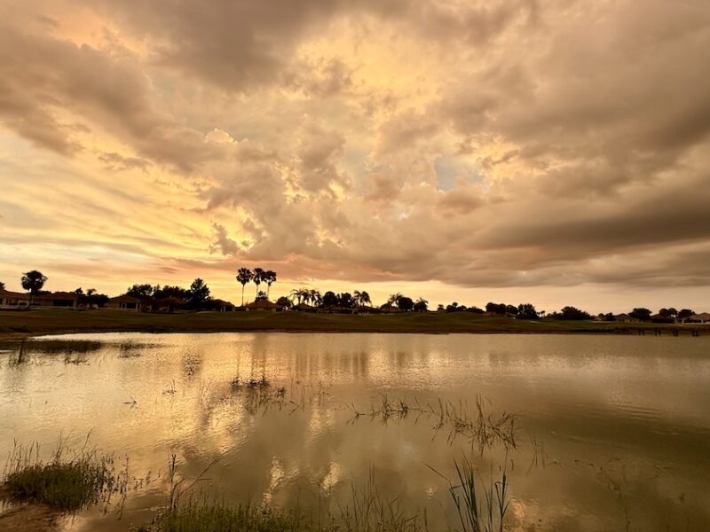 Beautiful sunset over the Village of Largo