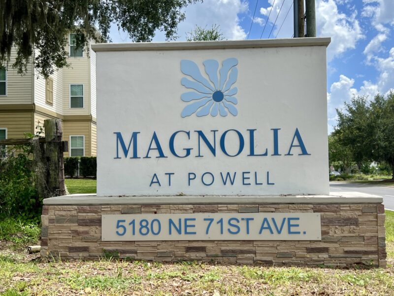 Magnolia at Powell sign