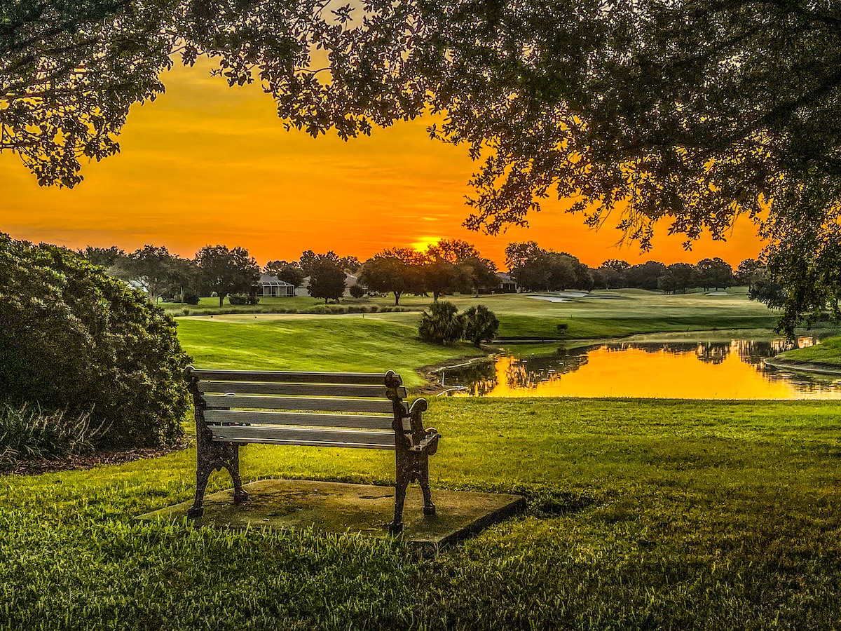 Sunrise over the third hole at Nancy Lopez Ashley Meadows golf course Sunrise over the third hole at Nancy Lopez Ashley Meadows golf course
