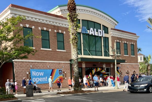 The new ALDI store is located at Lake Sumter Landing The new ALDI store is located at Lake Sumter Landing