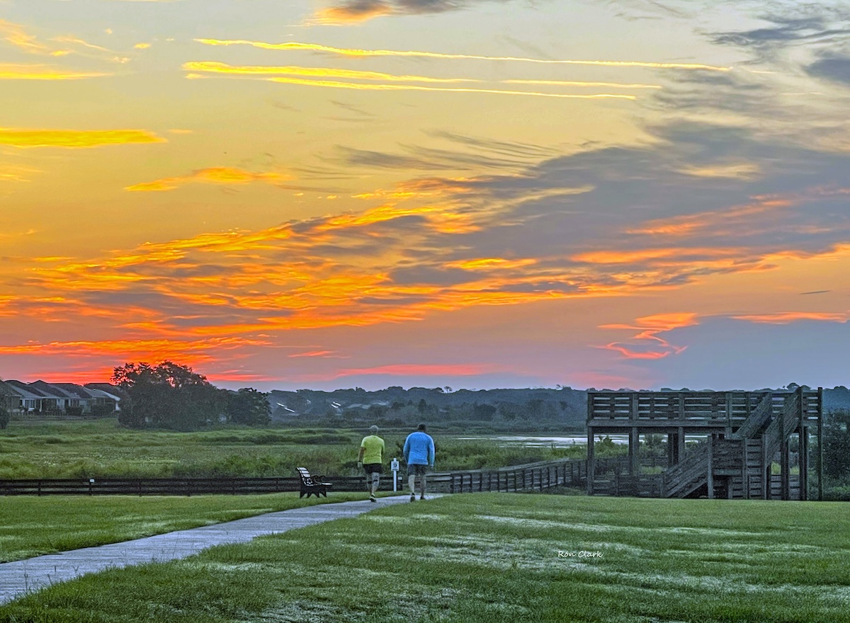 Enjoying a sunrise walk at Sharon Rose Wiechens Preserve Enjoying a sunrise walk at Sharon Rose Wiechens Preserve