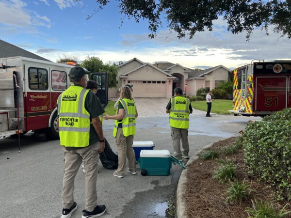 The Community Emergency Response Team of The Villages also responded to the scene with CERT members providing firefighter rehab. The Community Emergency Response Team of The Villages also responded to the scene with CERT members providing firefighter rehab.