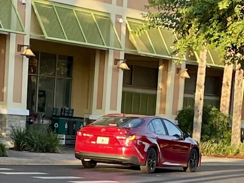The driver of this red car found some prime parking at Winn Dixie at Pinellas Plaza