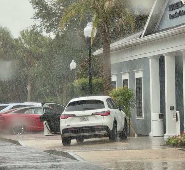 This Villager found some rainy day parking at Saddlebrook Recreation Center This Villager found some rainy day parking at Saddlebrook Recreation Center