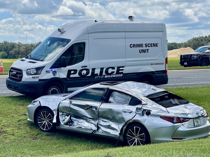 This car was involved in a crash Tuesday at U.S. 301 and County Road 472.