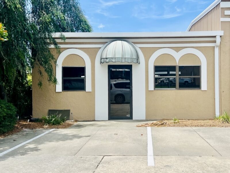 This spartan office at 600 Sunbelt Road in an industrial complex off Rolling Acres Road serves as the headquarters for The Villages Health