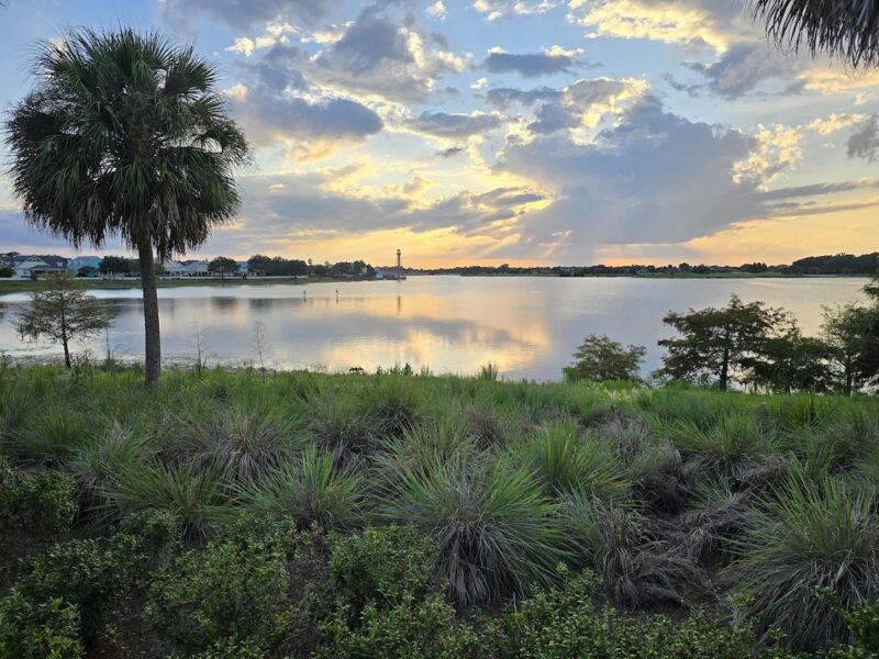 Peaceful sunset over Lake Sumter