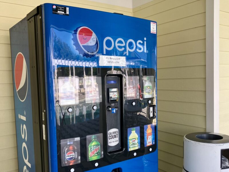 Pepsi machine at pool