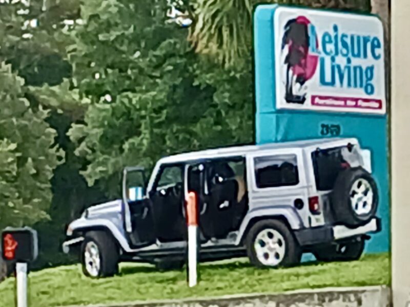 The driver of this Jeep was arrested after a pursuit on U.S. Hwy. 27/441.