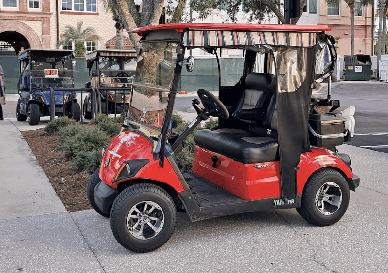 This golf cart scored some VIP parking at Spanish Springs