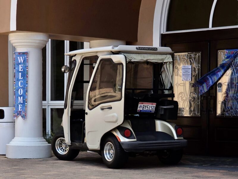This golf cart found Privileged Parking at the Heritage Festival on Tuesday at