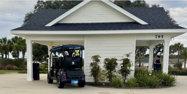 A member of the Parking Patrol shot this photo of Michigan style parking in The Villages A member of the Parking Patrol shot this photo of Michigan style parking in The Villages