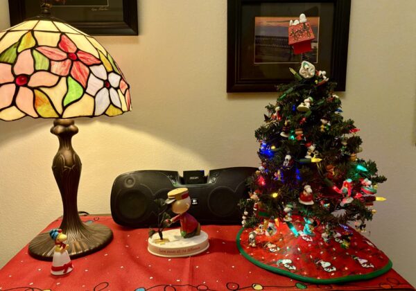 Carol Henson ad Gary Kollath put out the Peanuts memorabilia for the holdiay season